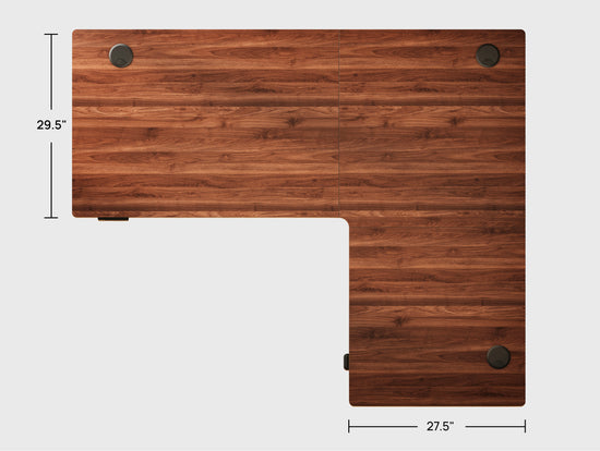 29.5 Inch Main Desk & 27.5 Inch Side Desk Depth