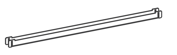 Crossbar – V-Series Side Cabinet Drawer Pack Part U – Black-2