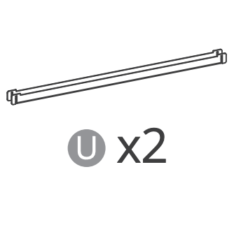 Crossbar – White – Part U-Storage Cabinet(for your previous order)