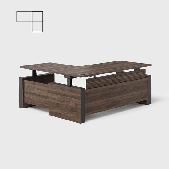 Vernal L-shaped Executive Standing Desks