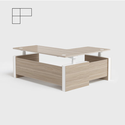 Vernal L-shaped Executive Standing Desks