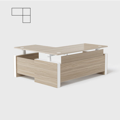 Vernal L-shaped Executive Standing Desks