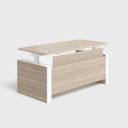 Light Walnut Vernal Executive Standing Desk-with panel-1