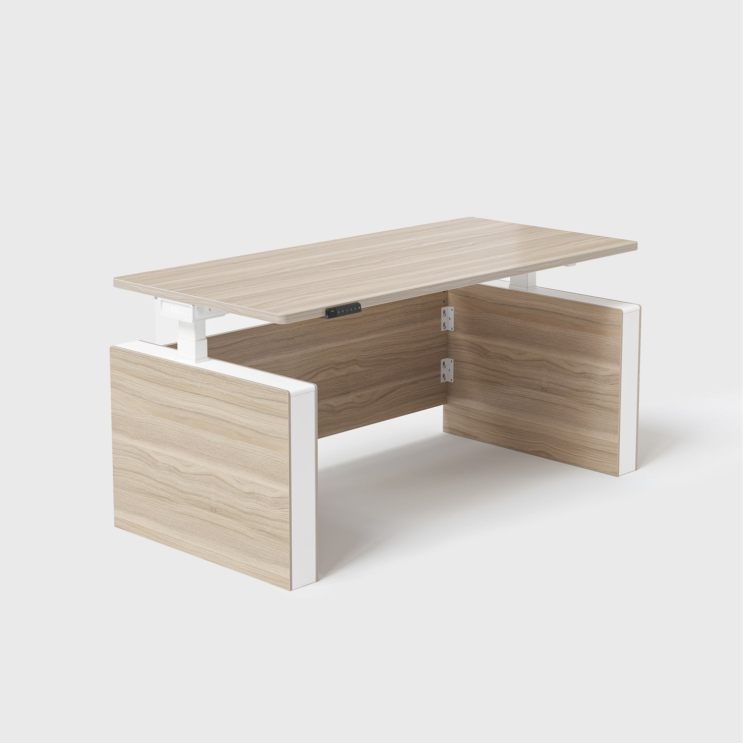 Light Walnut Vernal Executive Standing Desk-with panel-5