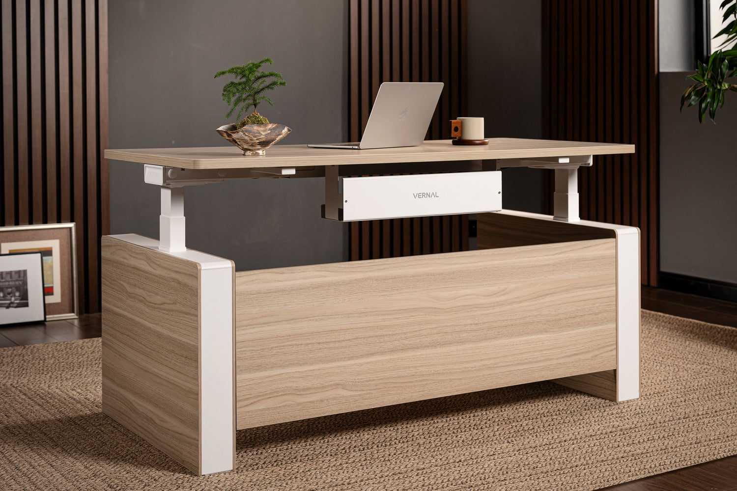 Light Walnut Vernal Executive Standing Desk-without panel-3