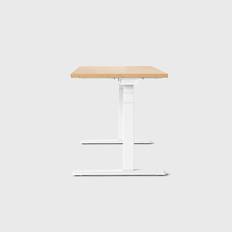 Vernal Core3 Maple Solid Hardwood Standing Desk with White Frame-2