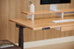 Vernal Core3 Solid Hardwood Standing Desk with Cherry Desktop and Black Frame-detail