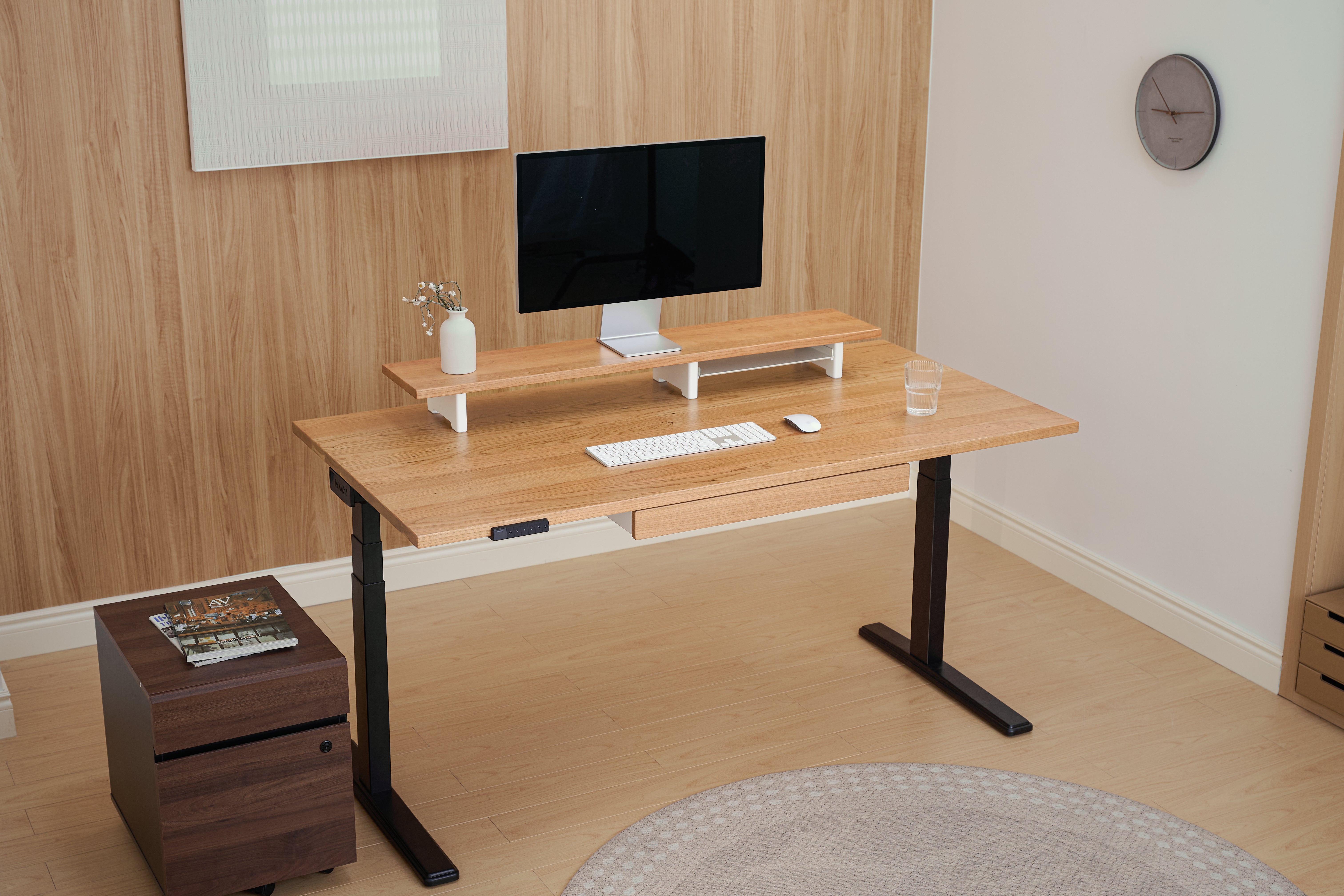 Vernal Solid Wood Standing Desk Hardwood Stand Up Desk