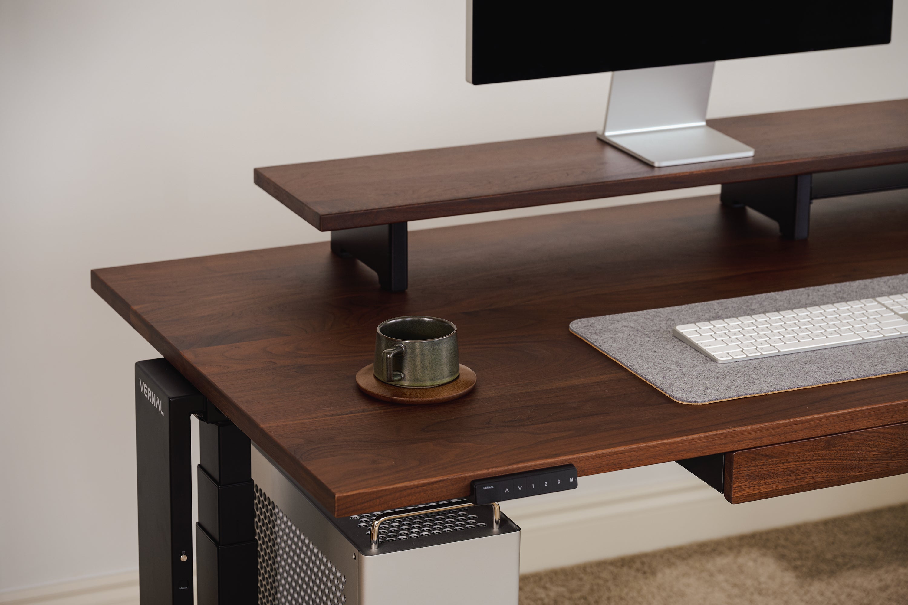 Vernal Solid Wood Standing Desk Hardwood Stand Up Desk