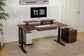 Vernal Core3 Solid Hardwood Standing Desk with Walnut Desktop and Black Frame