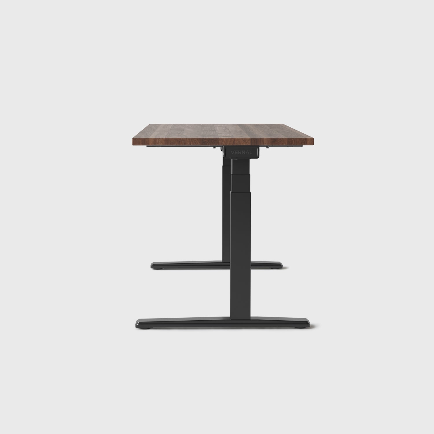 Vernal Core3 Walnut Solid Hardwood Standing Desk with Black Frame-2