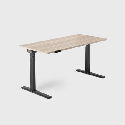 Vernal Light Walnut Standing Desk with Black Frame Core3