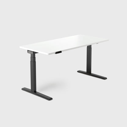 Vernal White Standing Desk with Black Frame Core3