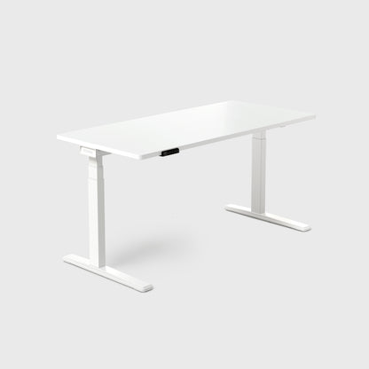 Vernal White Standing Desk with White Frame Core3