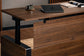 Walnut Vernal Executive Standing Desk-with panel-3