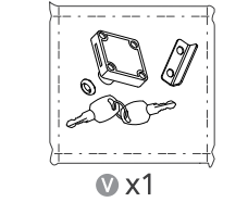 Lock System-JMR-Silver-Vernal Side Cabinet(for your previous order)