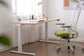 Vernal Standing Desks - Natural Bamboo/White