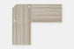  Eck-Form Tischplatte Walnussbaum hell 183 x 152